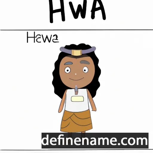 cartoon of the name Hawea