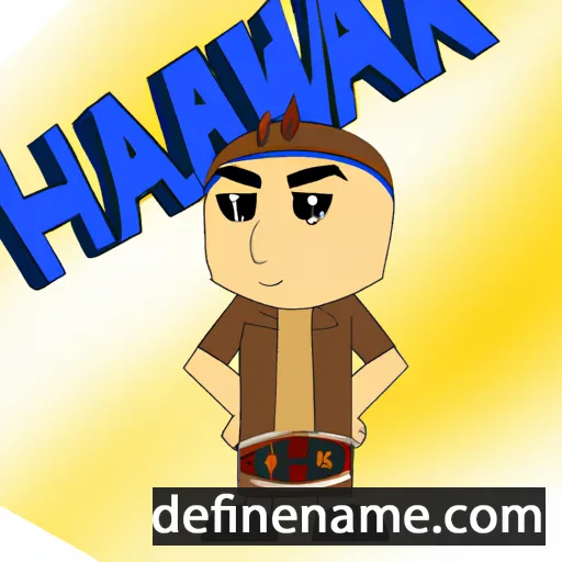 cartoon of the name Hawka