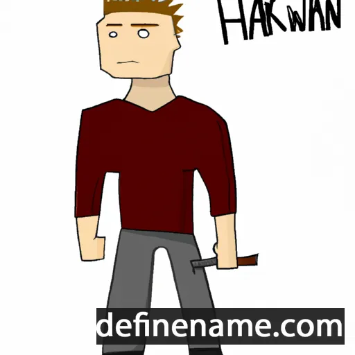 cartoon of the name Hawken