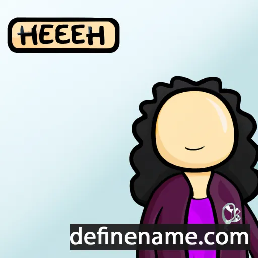 cartoon of the name Hefzibah