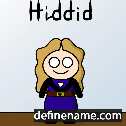 cartoon of the name Heiðdis