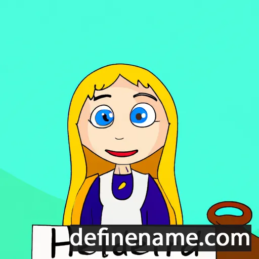 cartoon of the name Heiður