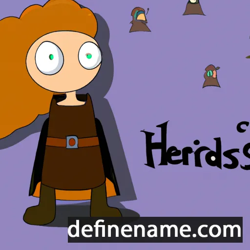 cartoon of the name Herdís