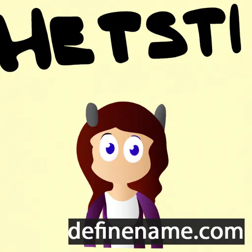 cartoon of the name Hesti