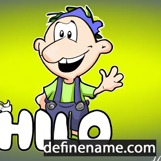 cartoon of the name Hiljo