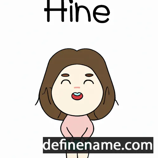 cartoon of the name Hin-hye