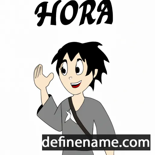 cartoon of the name Hiroa