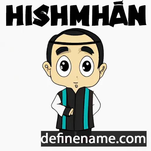 cartoon of the name Hishamudin