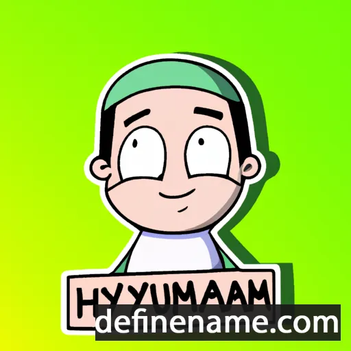 cartoon of the name Hisyamuddin