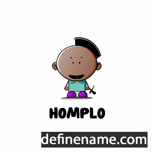 cartoon of the name Hlompho