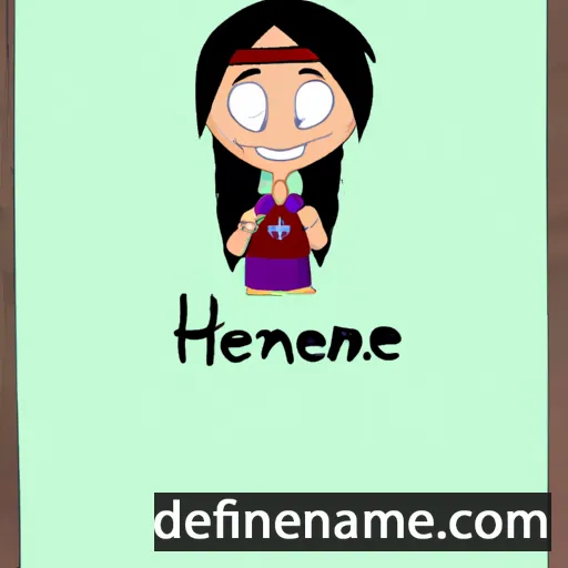 cartoon of the name Ho'néemé'éhne