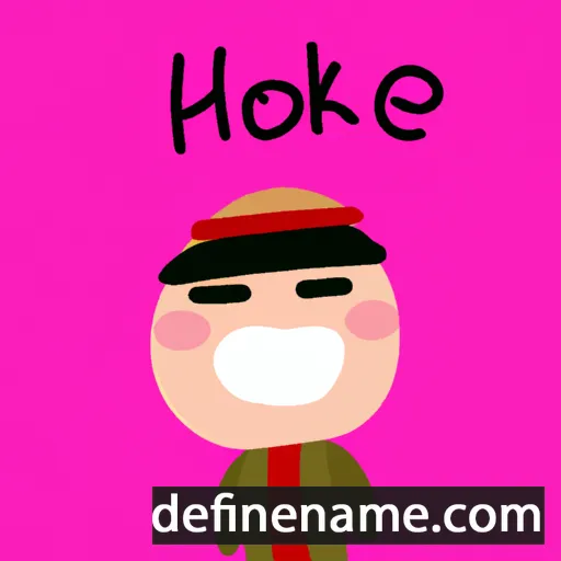 cartoon of the name Hok'ee