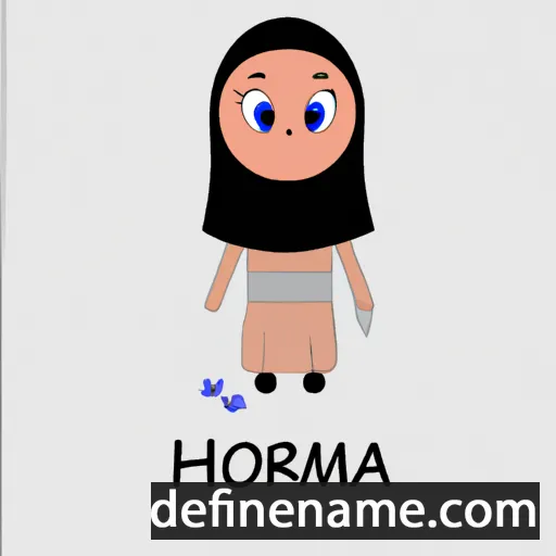 cartoon of the name Homaira