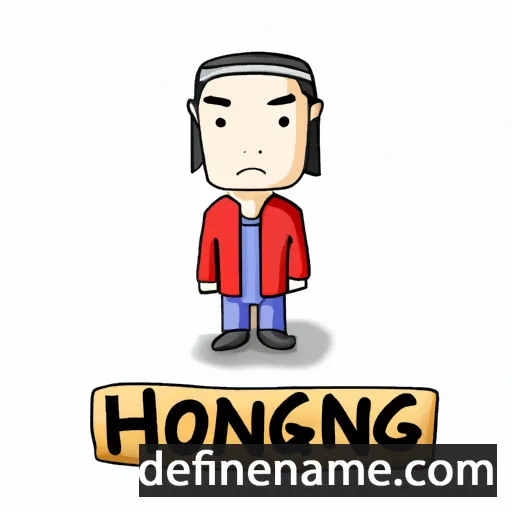 cartoon of the name Hongliang