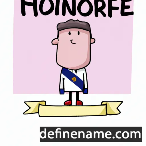 cartoon of the name Honorée