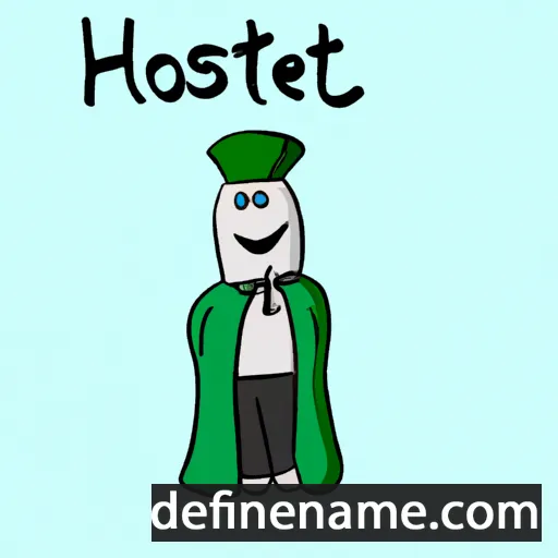 cartoon of the name Hosteen