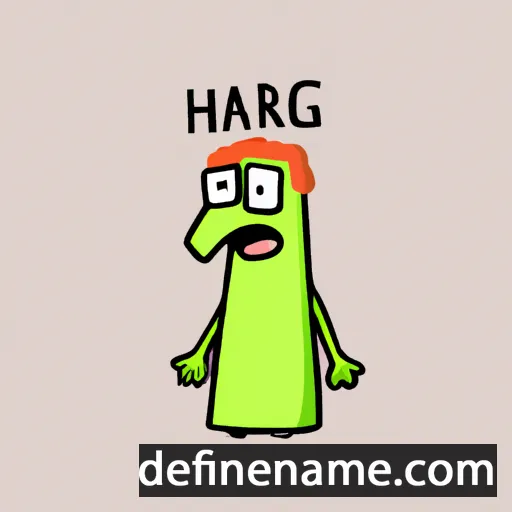 cartoon of the name Hrag