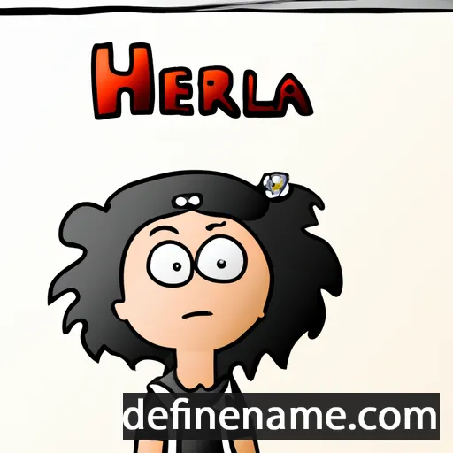 cartoon of the name Hrileena