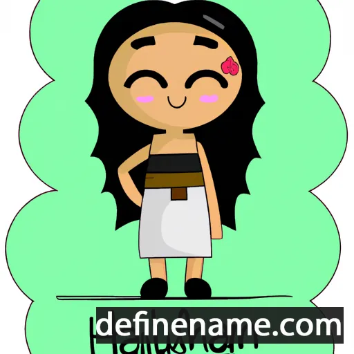 cartoon of the name Hualani