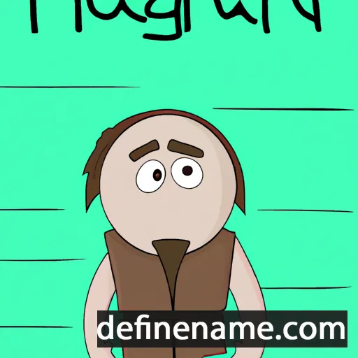 cartoon of the name Hughan