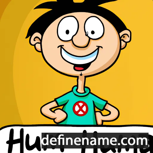 cartoon of the name Humza