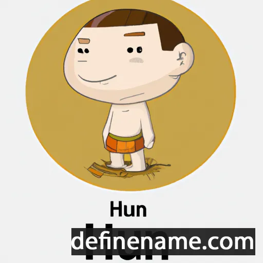 cartoon of the name Hun