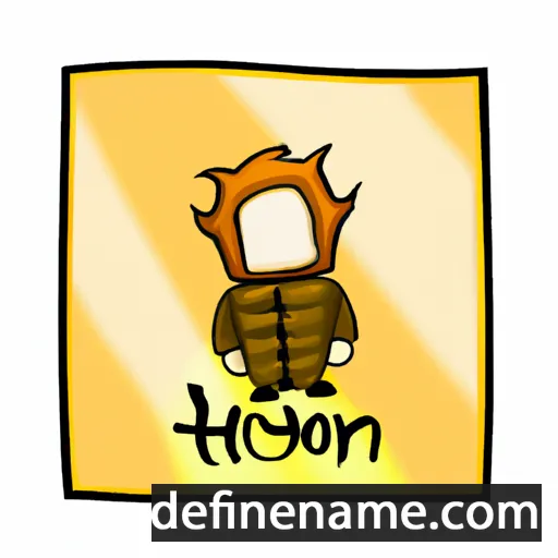 cartoon of the name Huon