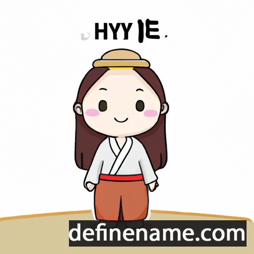 cartoon of the name Hyun-ji