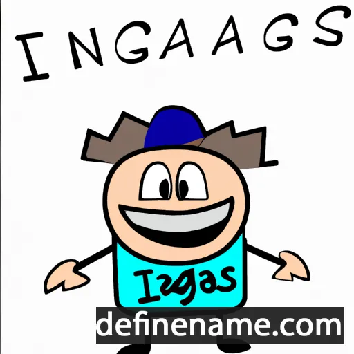 cartoon of the name Ignacas