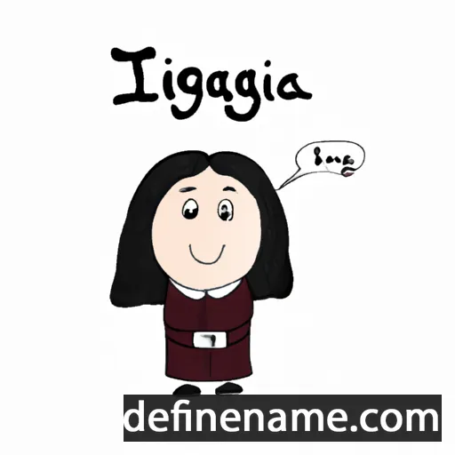 cartoon of the name Ignasia