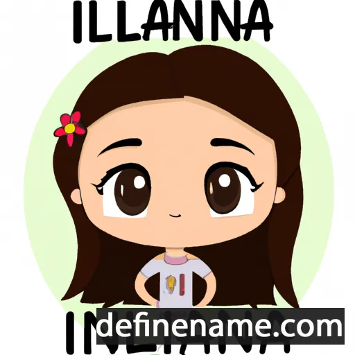 cartoon of the name Illianna