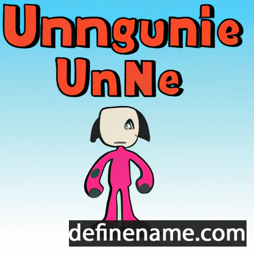 cartoon of the name Imunique