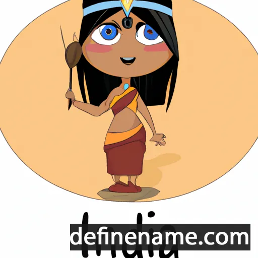 cartoon of the name Indina