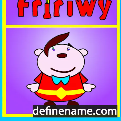 cartoon of the name Irfonwy