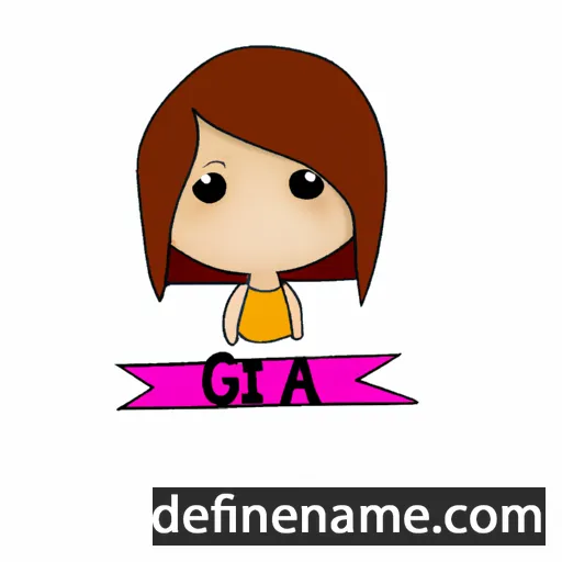 cartoon of the name Gia