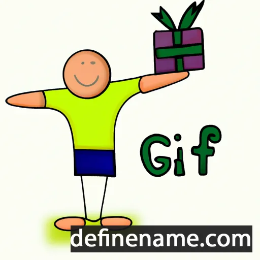 cartoon of the name Gift