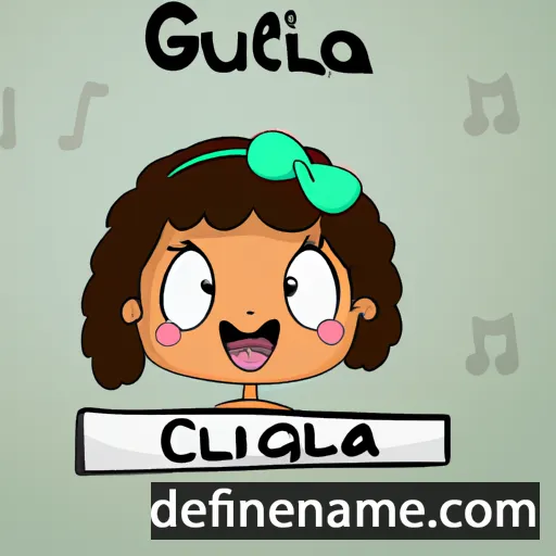 cartoon of the name Gláucia