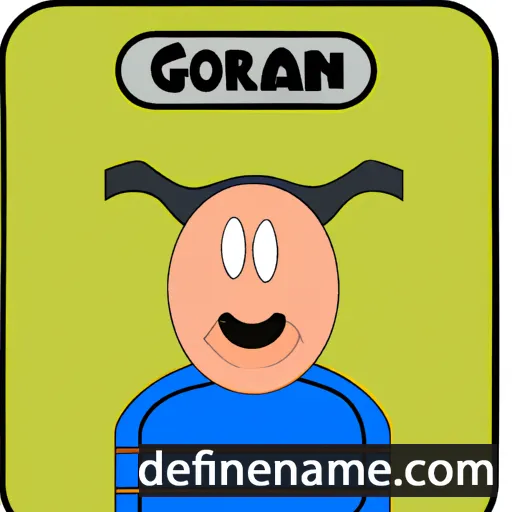 cartoon of the name Gøran