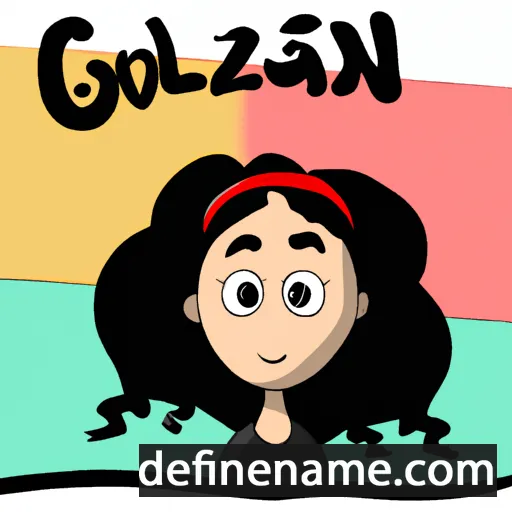 cartoon of the name Golnaz