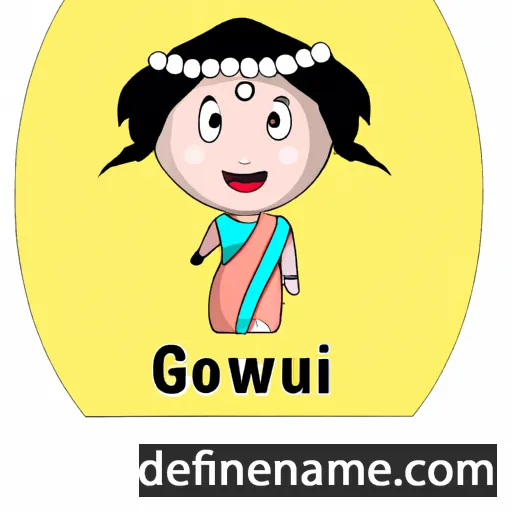 cartoon of the name Gowri