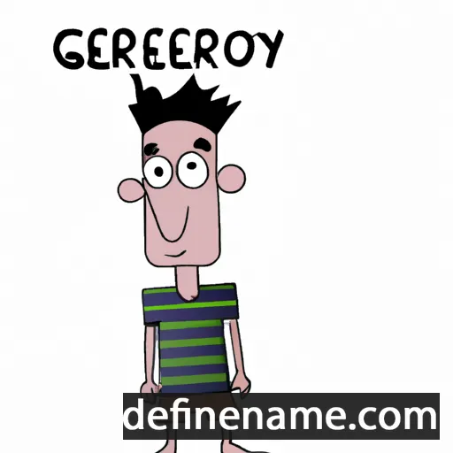 cartoon of the name Grégory