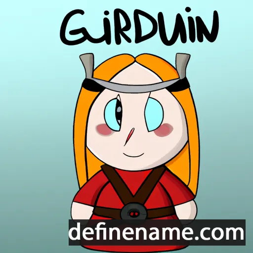 cartoon of the name Gunnhildur