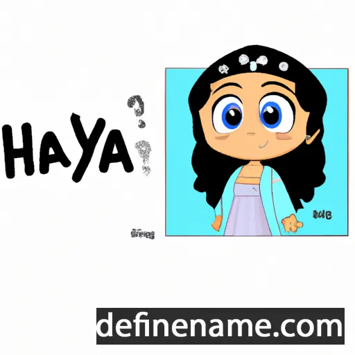 cartoon of the name Hadiya