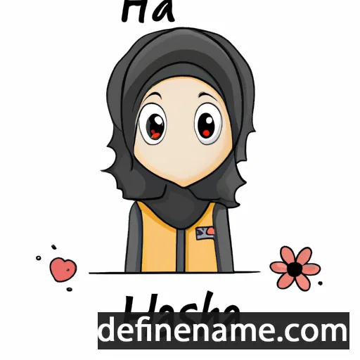 cartoon of the name Hafsa