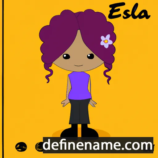 cartoon of the name Isela