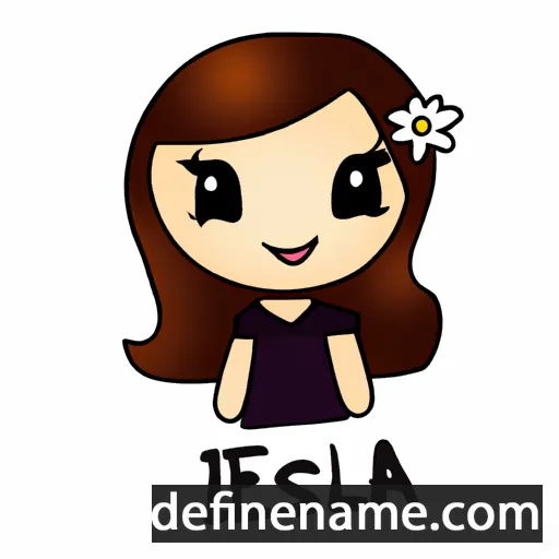 cartoon of the name Iselia