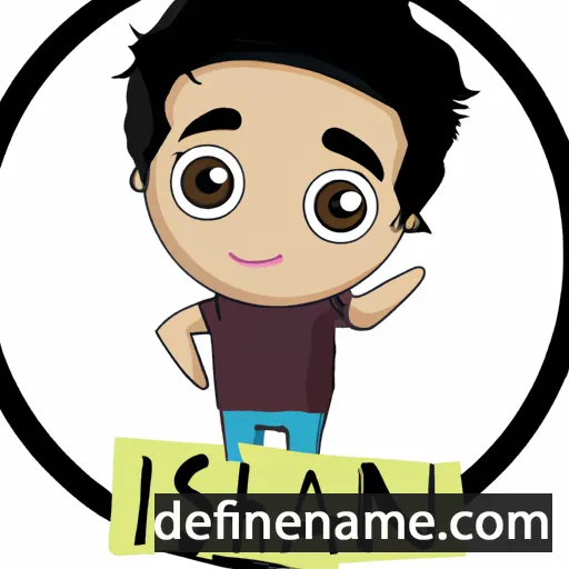 cartoon of the name Ishaan