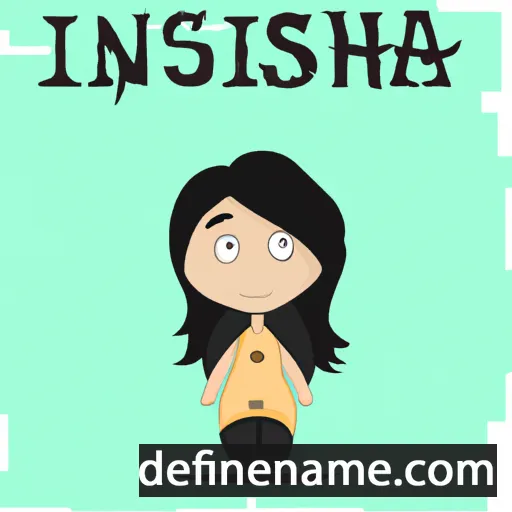 cartoon of the name Ishana