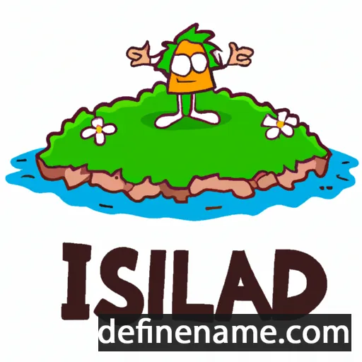 cartoon of the name Island