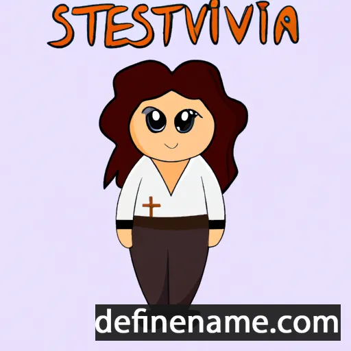 cartoon of the name Istevània